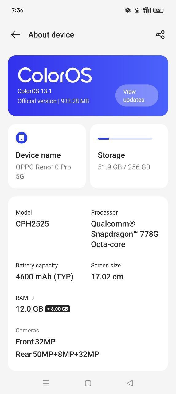 OPPO Reno 10 Pro August 2023 improvements