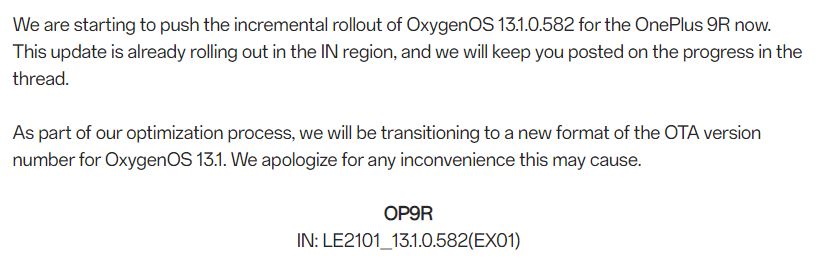 OnePlus 9R August 2023 improvements