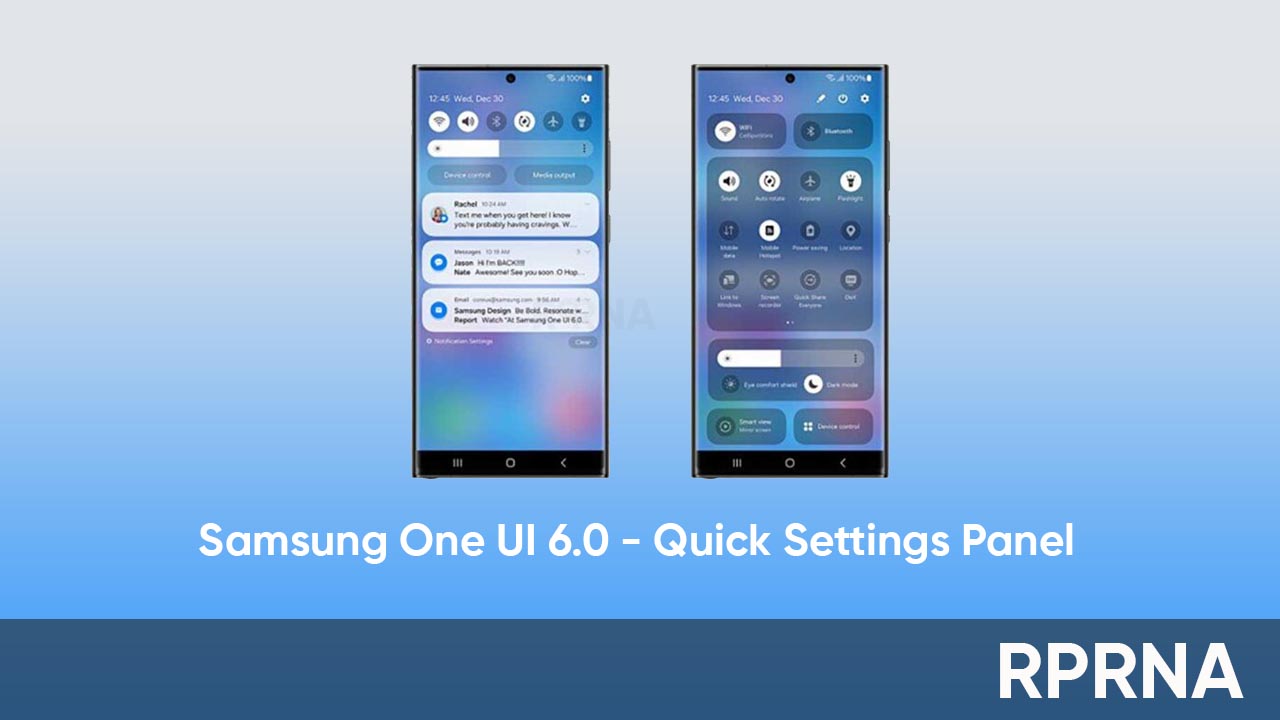 Samsung One UI 6 Quick Panel