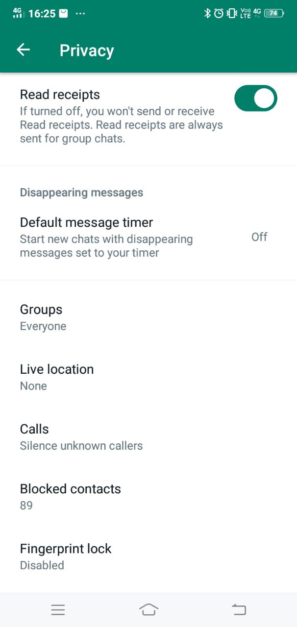 WhatsApp block spam calls