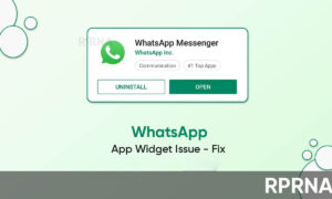 WhatsApp app widget issue update