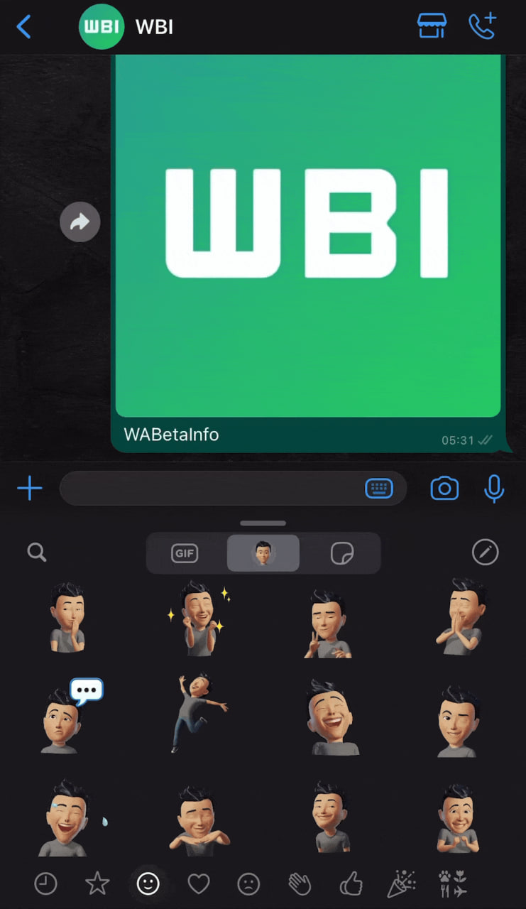 WhatsApp animated avatar iOS