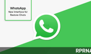 WhatsApp restore chats interface