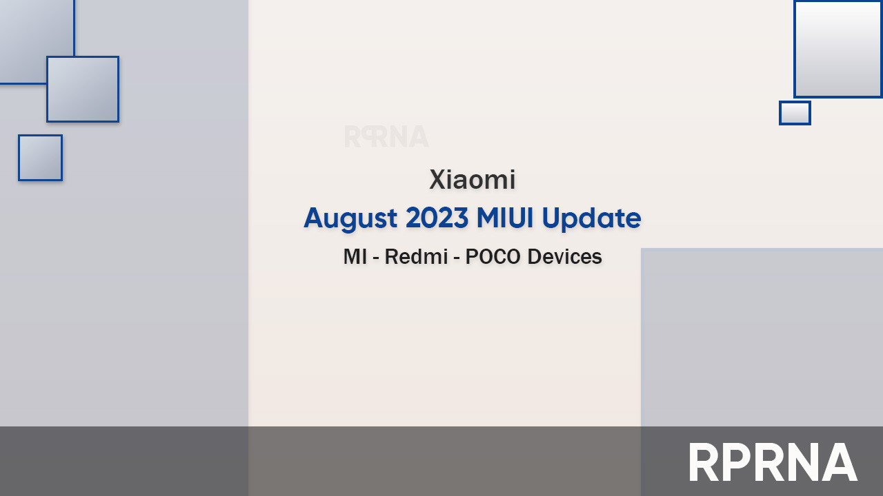 Xiaomi August 2023 update devices
