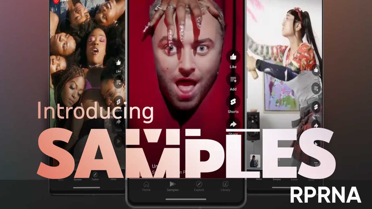 YouTube Music Samples tab