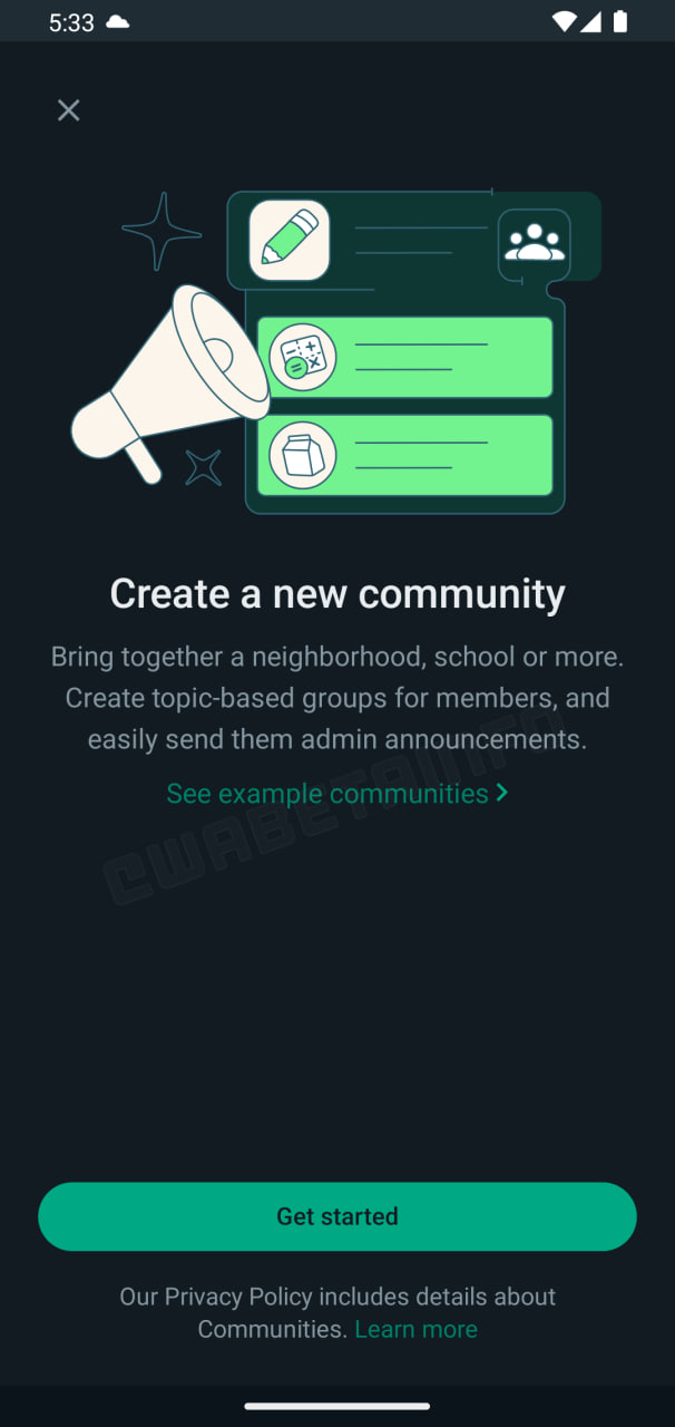 WhatsApp community examples