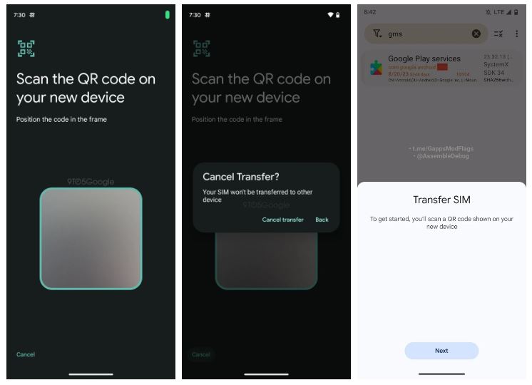 Android eSIM transfer feature