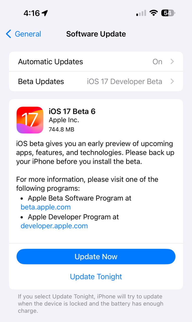 Apple iOS 17 Beta 6