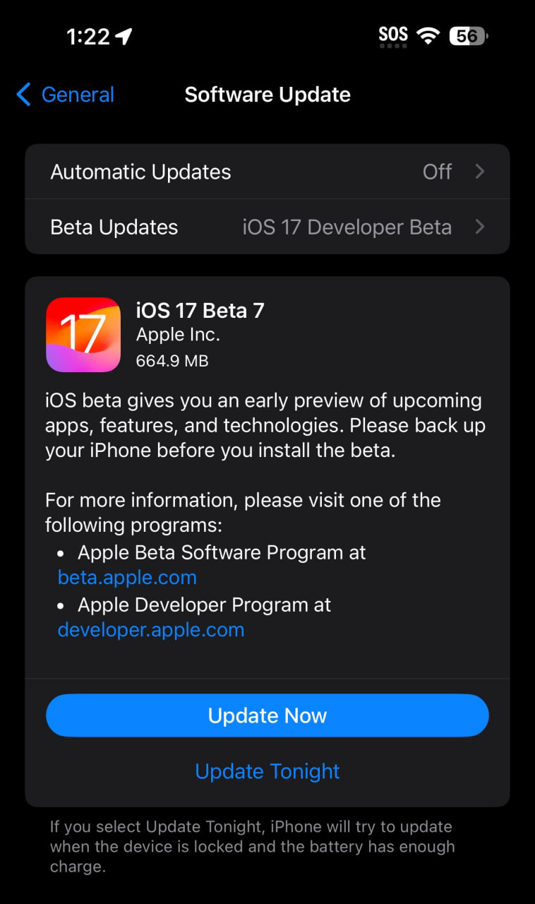 Apple iOS 17 Beta 7