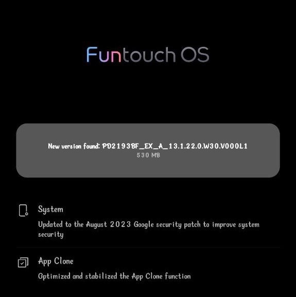 Vivo iQOO Z6 Pro August 2023 update