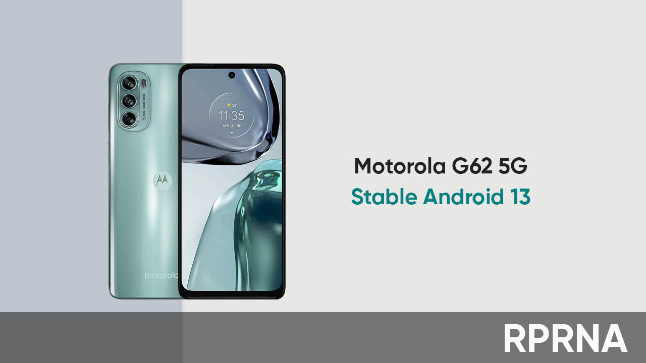 Motorola G62 Android 13