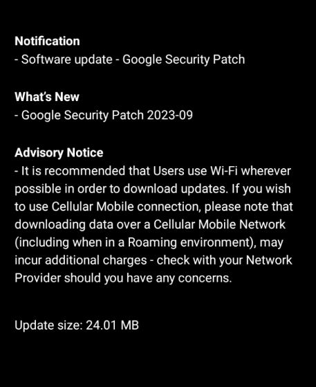Nokia 3.4 September 2023 update