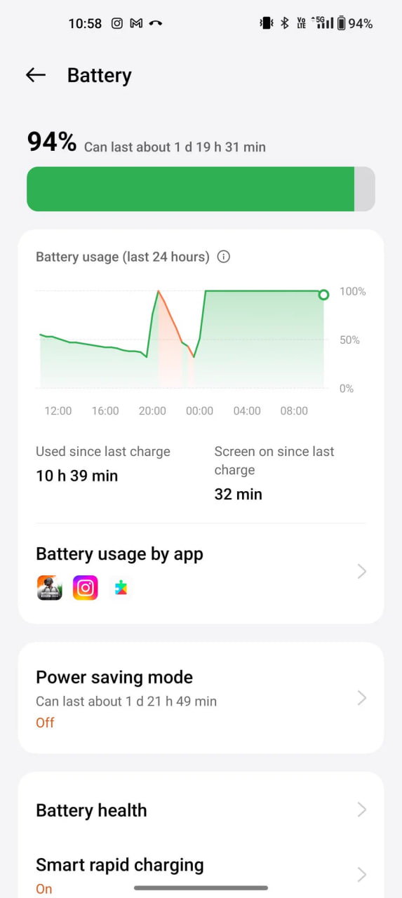 OnePlus 11 OxygenOS 14 beta battery