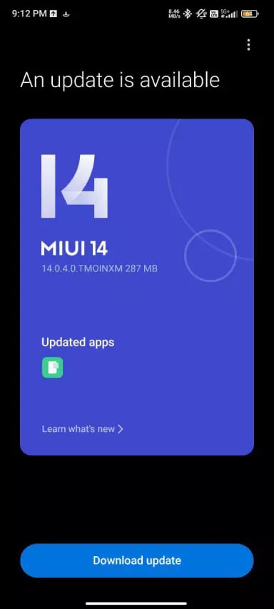 Redmi Note 12 Pro September 2023 patch India