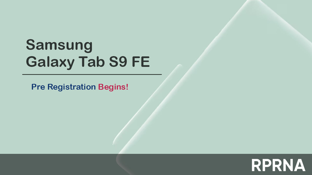 Samsung Galaxy Tab S9 FE pre registration