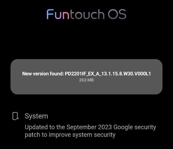 Vivo iQOO Z6 4G September 2023 update