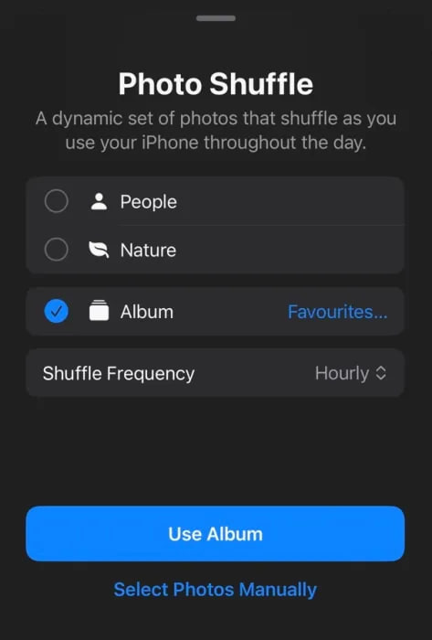 Apple iOS 17.1 Photos Shuffle album
