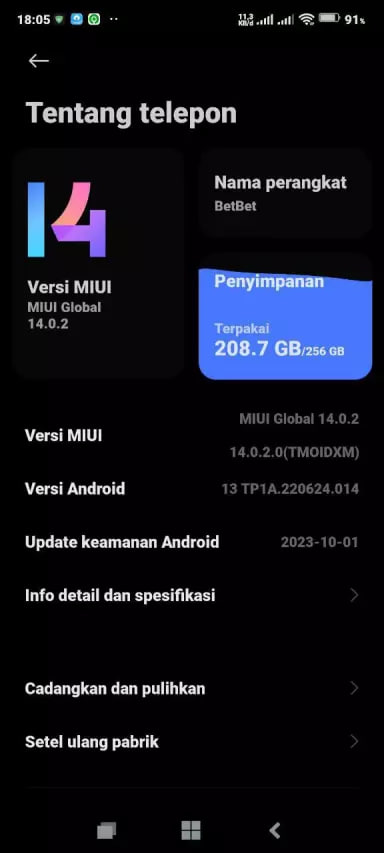 Redmi Note 12 Pro October 2023 update