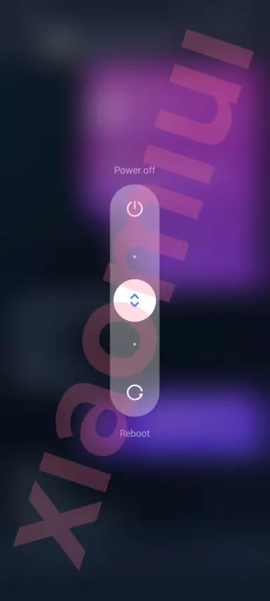 Xiaomi MIUI 15 power menu