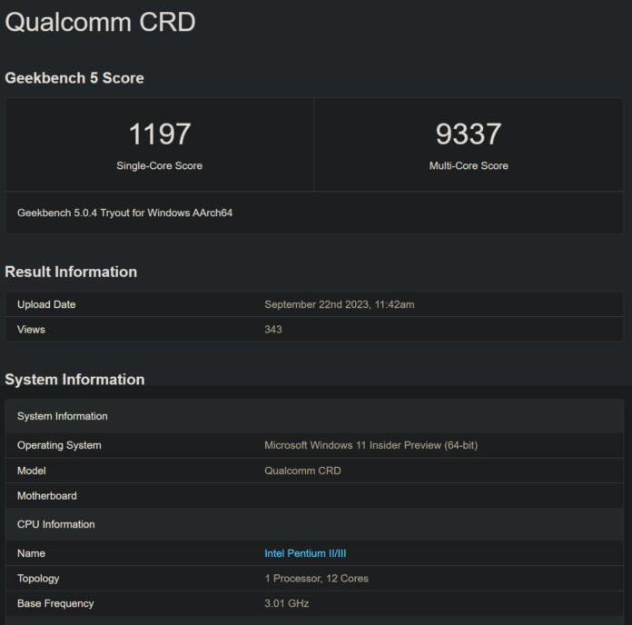 Qualcomm PC chip Apple M1