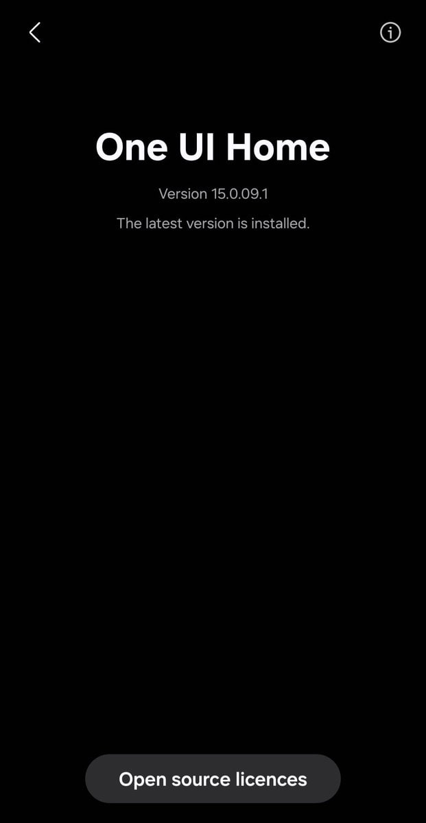 Samsung OneUI Home 15.0.09.1 update