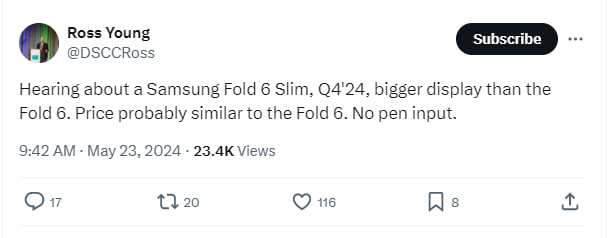  Samsung Galaxy Z Fold 6 Slim