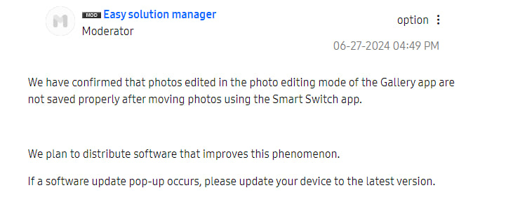 Samsung Galaxy S24 Ultra editing issue