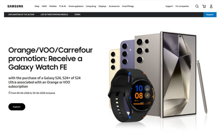 Samsung promotes Galaxy Watch FE
